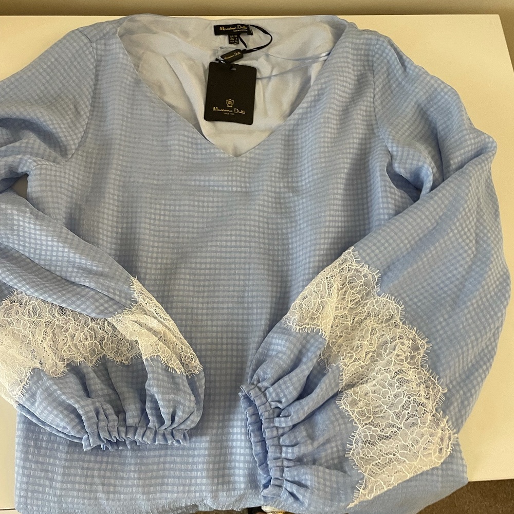 Massimo Dutti Blue Blouse Size 2